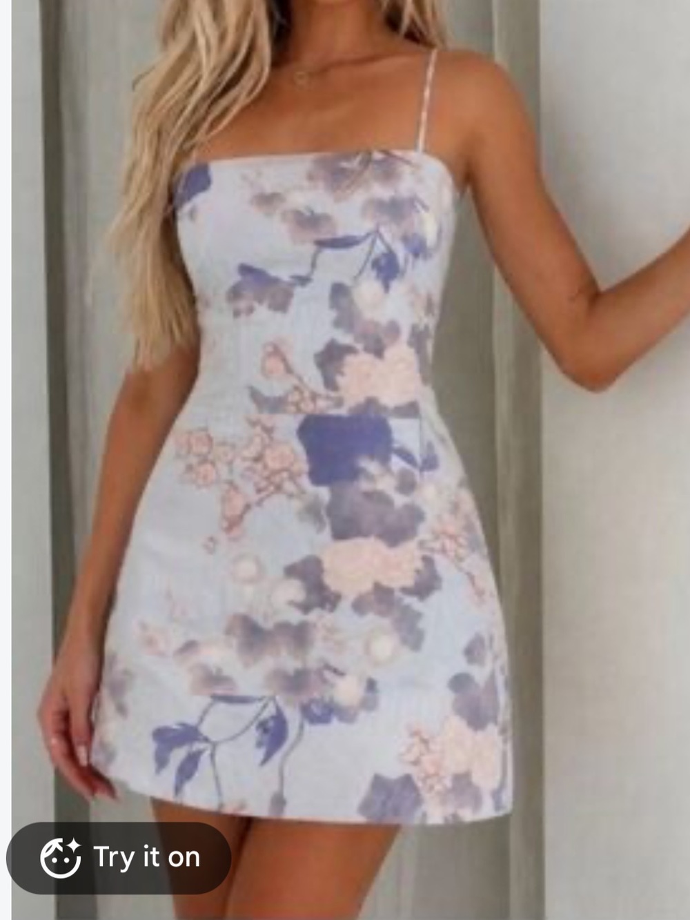 Sunday Best ARITZIA Lavender Floral Mini Dress linen cotton A-line